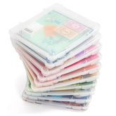 IRIS USA Portable Board Game Organizer Plastic Project Storage Case Box with Snap-Tight Latch, 10-Pack, Fits 8.5" x 11" Papers, for Games Puzzle Magazine A4 Paper Craft Hobby Art Supplies, Slim,Clear